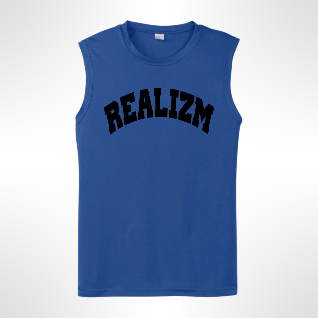 REALIZM Varsity Sleeveless Performance Muscle T-Shirt