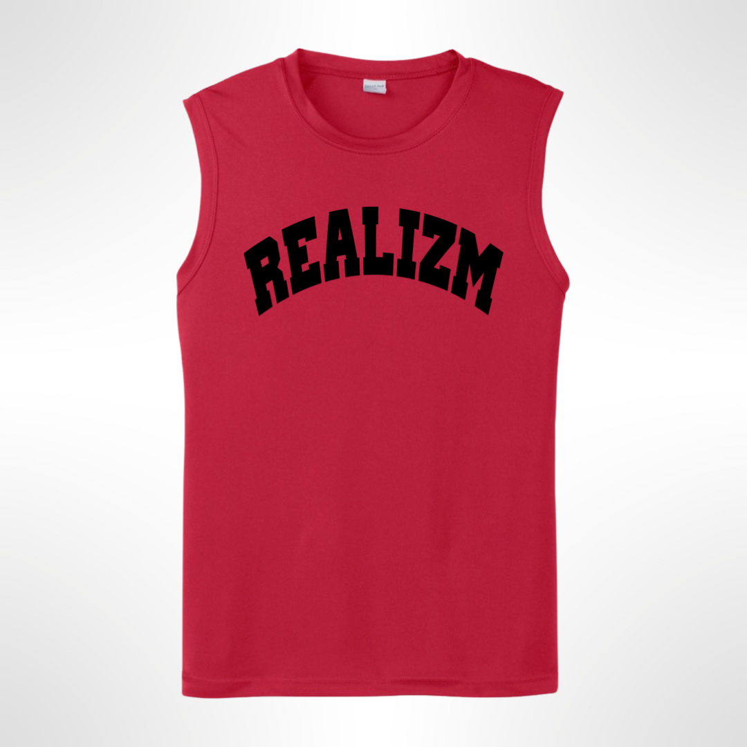 REALIZM Varsity Sleeveless Performance Muscle T-Shirt