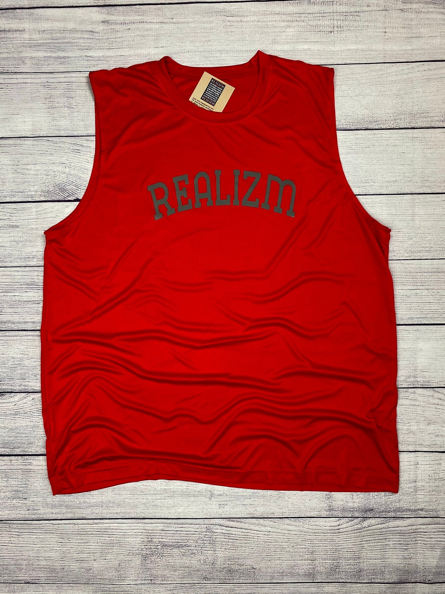 REALIZM Varsity Sleeveless Performance Muscle T-Shirt 3 Pack