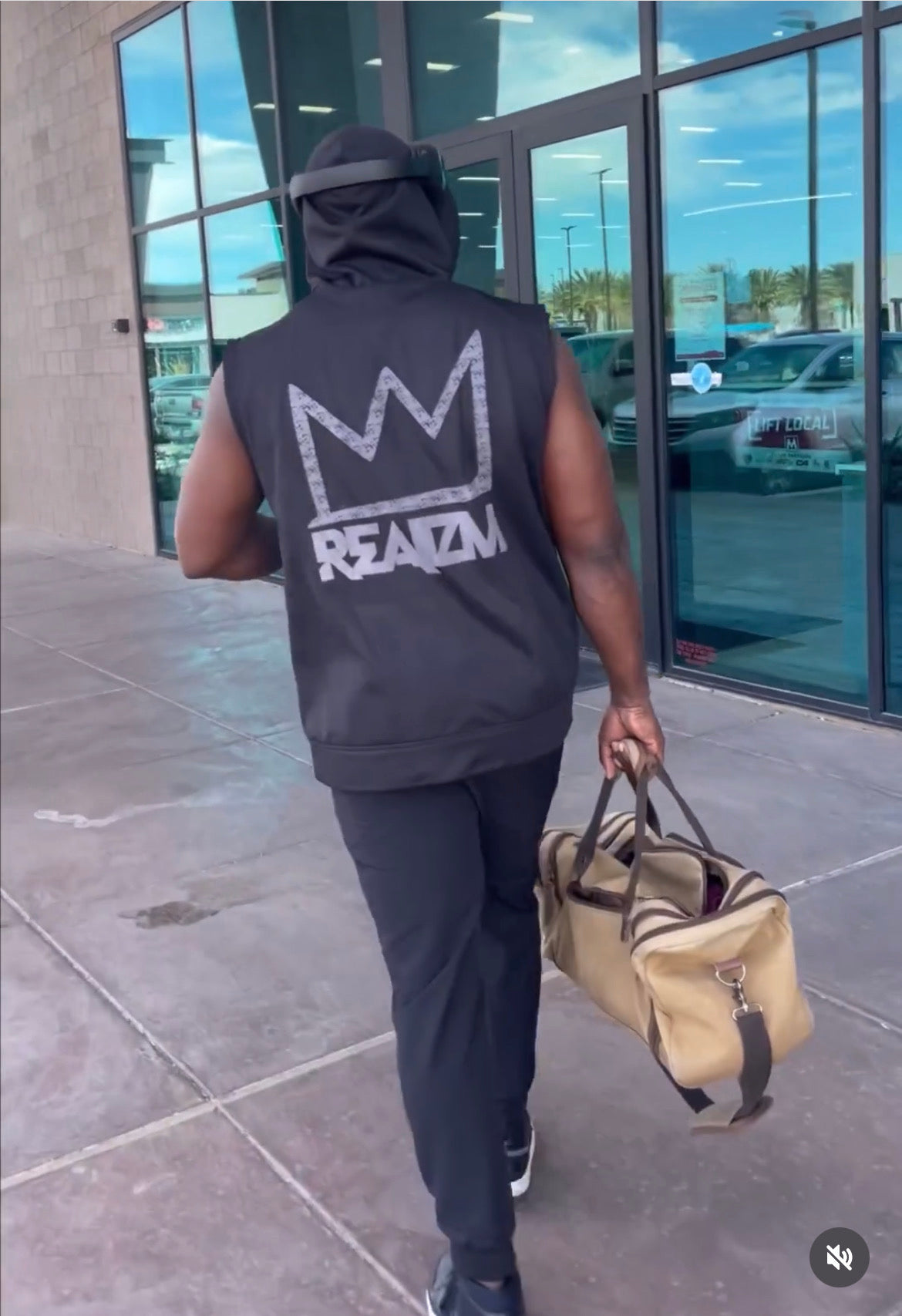 Men's Sleeveless Bad King REALIZM Workout Hoodie