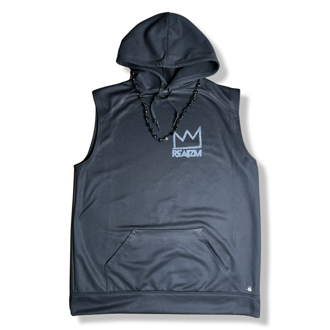 Men's Sleeveless Bad King REALIZM Workout Hoodie