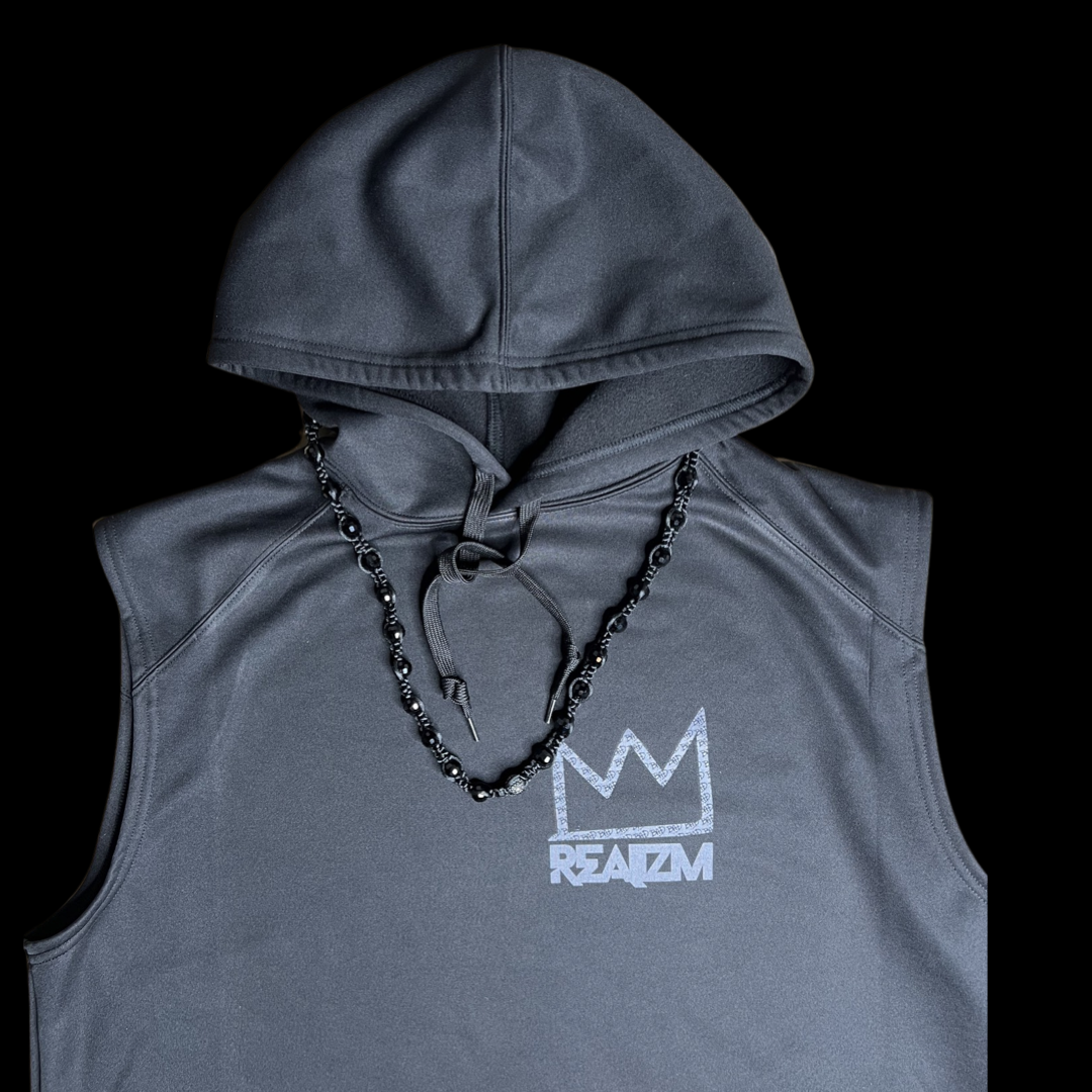 Men's Sleeveless Bad King REALIZM Workout Hoodie
